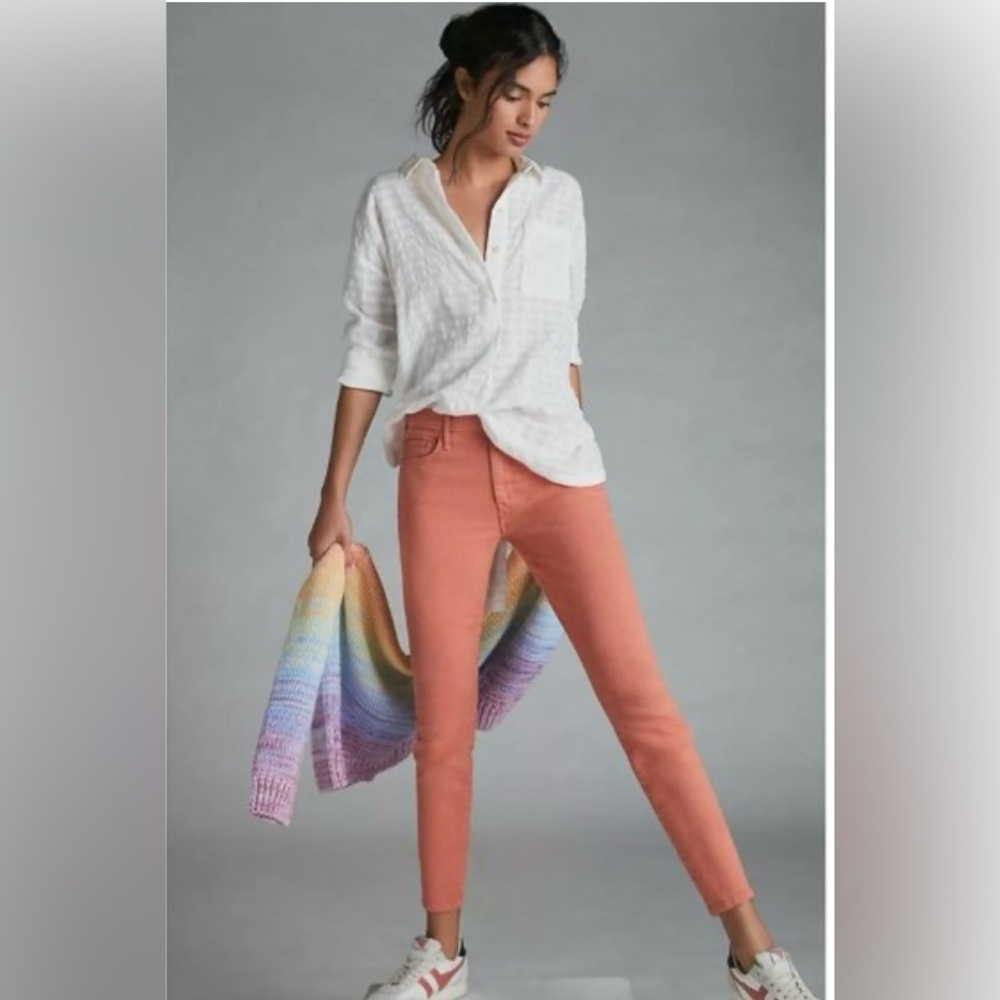 Mango Women's Peach Skinny Jeans